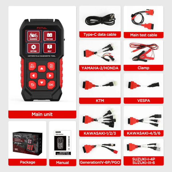 FXTUL M4 Japanese and EU Motorcycle Diagnostic and Service Reset Tool